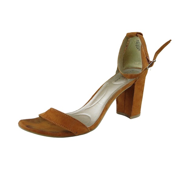 Bandolino Size 7.5‎ M Women Sandal Ankle Strap Brown Textile Armory - Picture 1 of 10